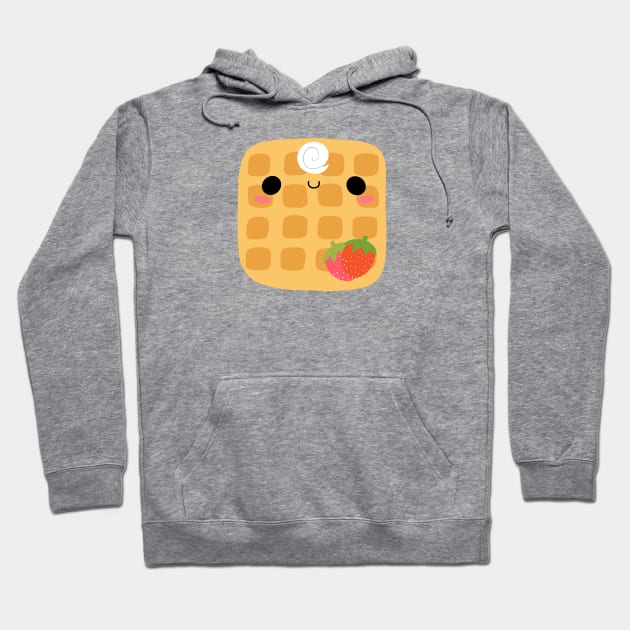 Cute Waffle Breakfast Friend Hoodie by SaganPie